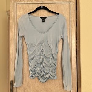 Vintage BCBG MAXAZRIA Blue Long Sleeve Top